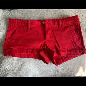Abercrombie and Fitch size 0 red shorts